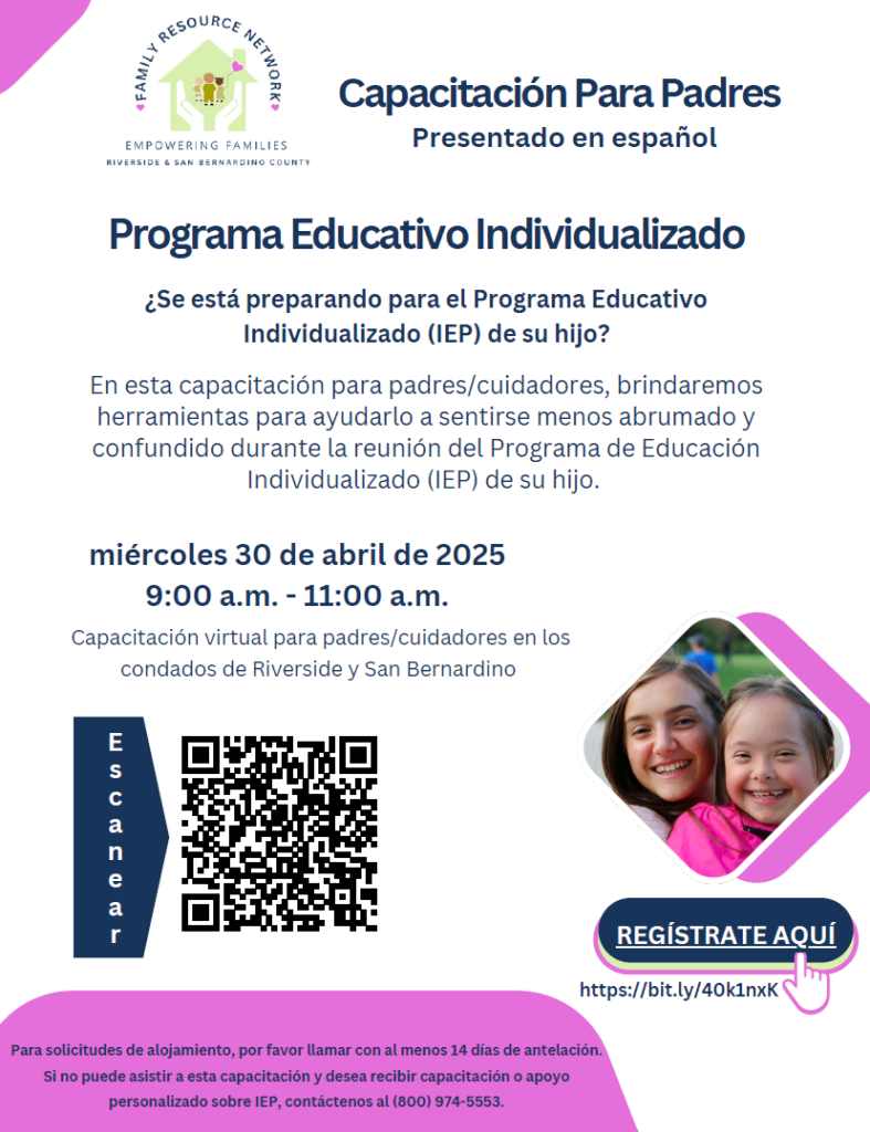 Capacitación Para Padres - Programa Educativo Individualizado