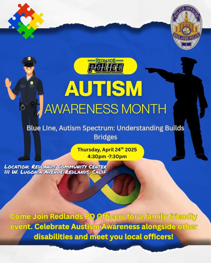 Redlands Police Autism Awareness Month