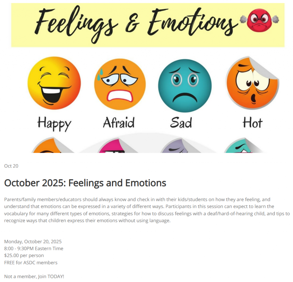 ASDC: Feelings & Emotions (Virtual)