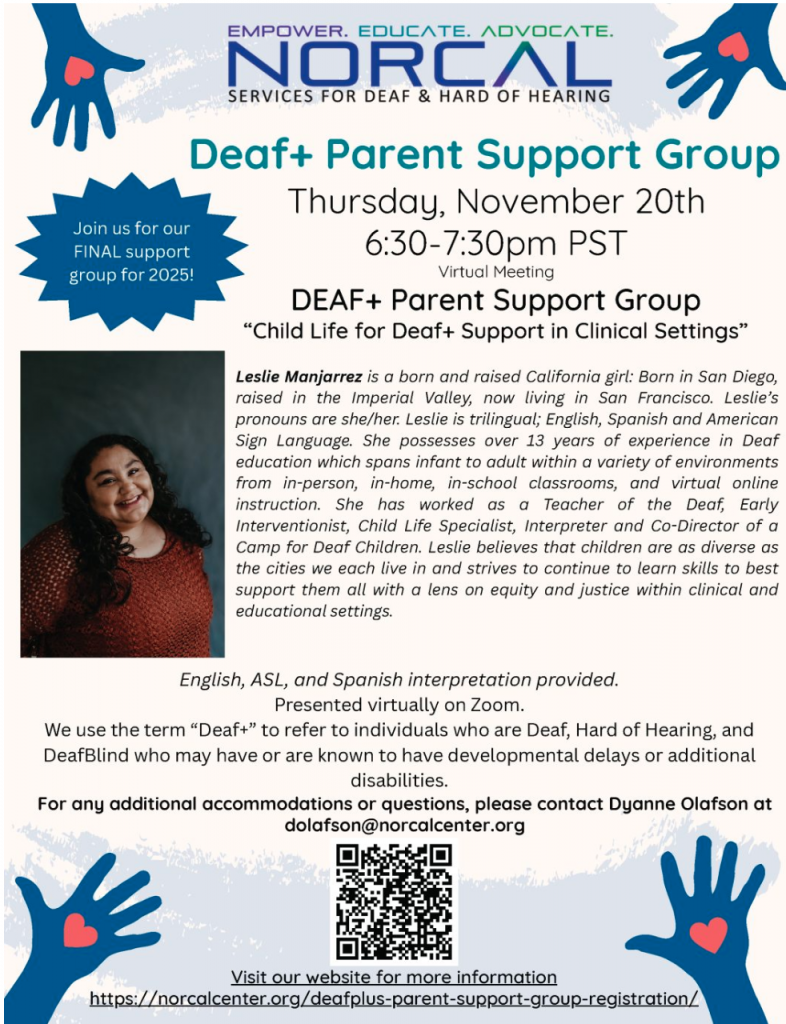 Deaf+ Parent Support Group